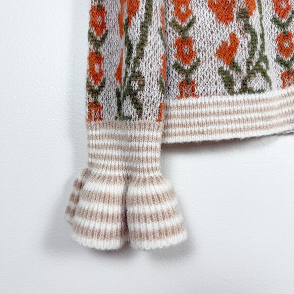 So Me Floral Intarsia Button-Up Sweater Cardigan Size S - Picture 7 of 11